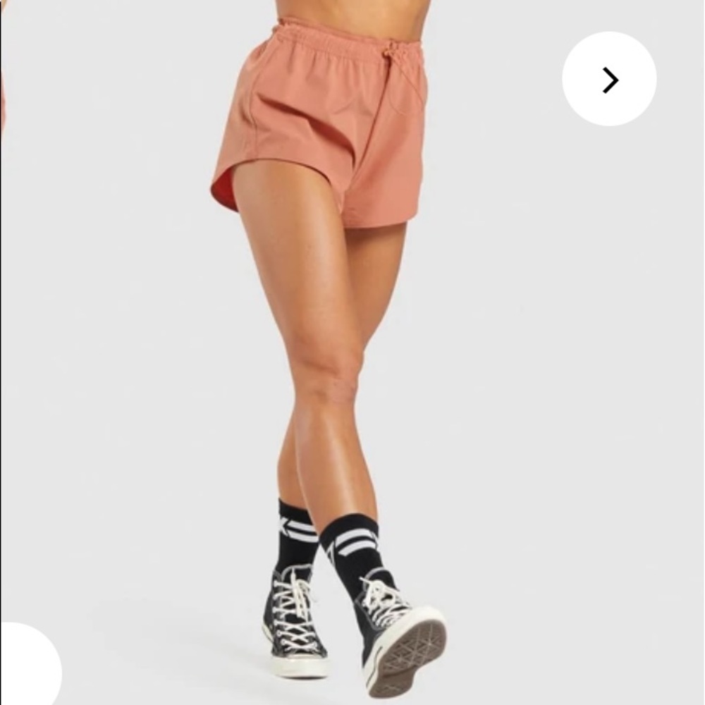 Gymshark KKfit twins woven shorts earth orange